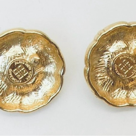 Vintage GIVENCHY Logo Faux Pearl Earrings - Picture 3 of 4